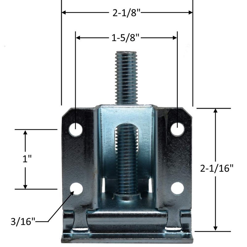 Desunia Heavy Duty Leveler Legs w/Lock Nuts - Leveling Feet for Furniture, Cabinets, & Workbench | 1 Pack (4 Legs Total) - Image 4